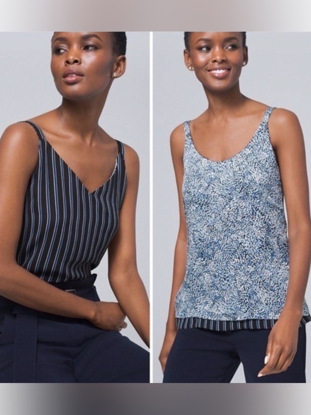 Striped Black and White Women's Top